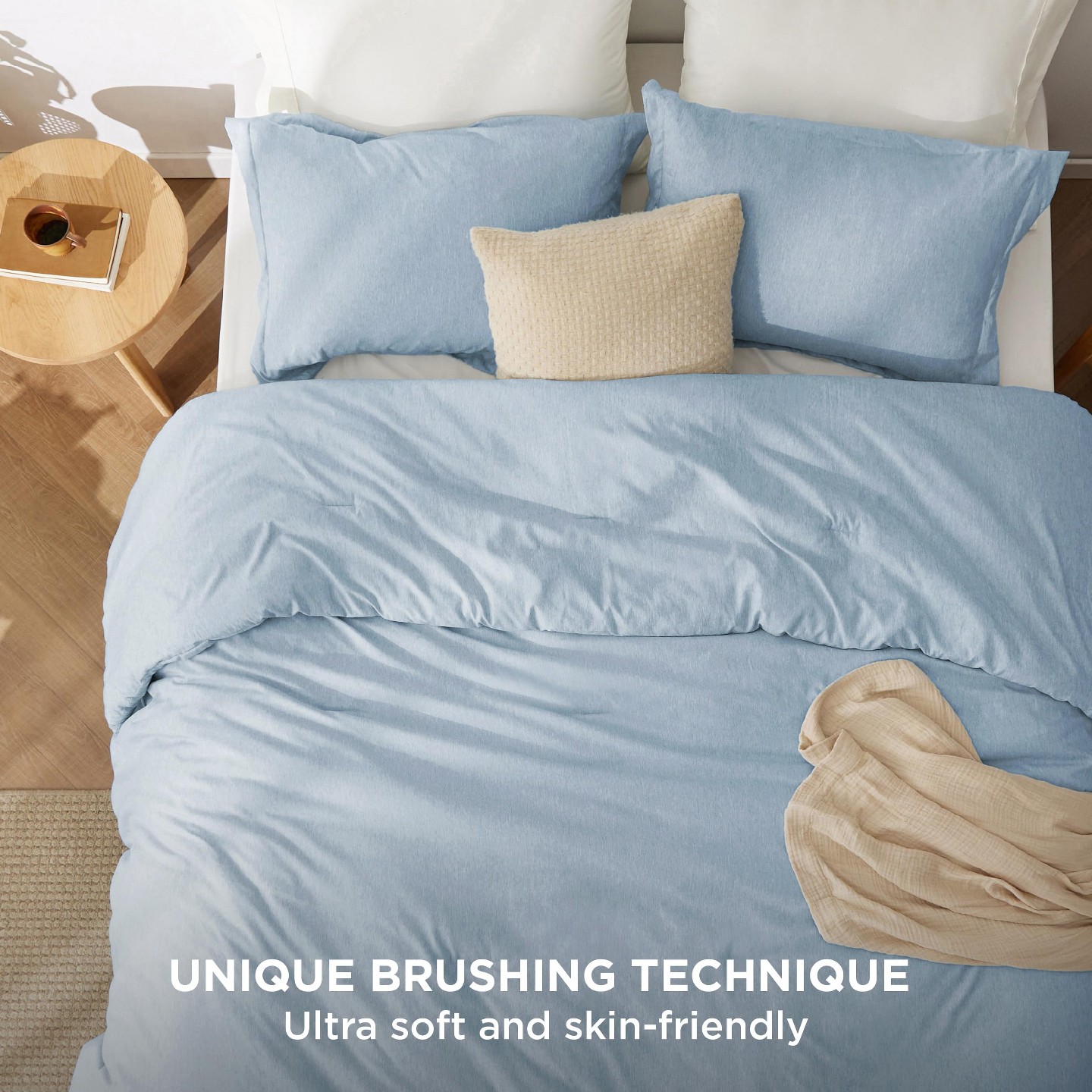 Комплект постельного белья Bedsure Comforter Set – Soft Bedding for All Seasons, Cationic Dyed 3-Piece Bed Set, Includes 1 Comforter and 102 Pillow Shams — фото 2