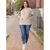 Women's Plus Size Knitted Crew Neck Sleeveless Casual Sweater Vest with Pocket - Agnes Orinda - 3 of 4