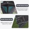 12'x20' hardtop gazebo for all weather with double metal roof, aluminum frame, net, and curtain; ideal for patio, deck, backyard, and garden. Gray. - 4 of 4