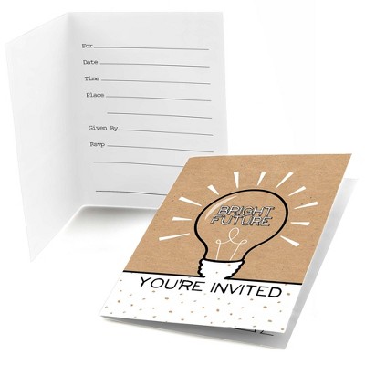 Big Dot of Happiness Bright Future - Fill In Graduation Party Invitations (8 count)