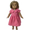 Doll Clothes Superstore Handmade Pink Dress with Pearl Button Trim Fits 18-Inch Girl Dolls - 2 of 4