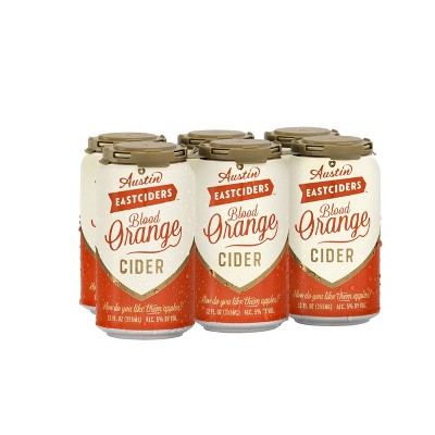 Austin Eastciders Blood Orange Cider - 6pk/12 fl oz Cans