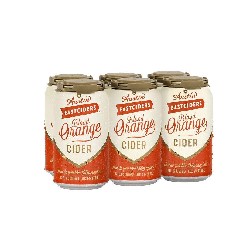 Austin Eastciders Blood Orange Cider - 6pk/12 fl oz Cans, 1 of 4