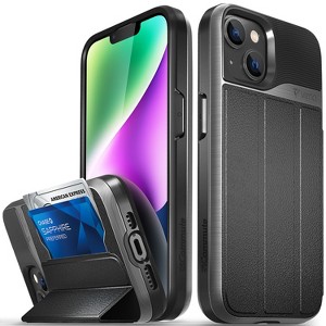 Vena vCommute for Apple iPhone 14 Wallet Case, Leather Flip Cover with Card Slot and Kickstand - 1 of 4