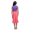 Girls Casual Solid Color Elastic Waist A Line Skirt - 3 of 4