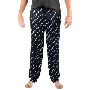 Friends TV Series Men's AOP Logo Sleep Lounge Pajama Pants Drawstring Waist - 1 of 4