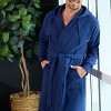ADR Mens French Terry Sweatshirt Hooded Robe, Long Hoodie - 3 of 4