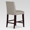 Skyline Furniture 25" Velvet Parsons Counter Height Barstool Wood - 4 of 4