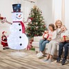Tangkula 6 FT Lighted Christmas Snowman Decoration w/ 200 LED Lights Pop-up Snowman Decoration w/Zip Ties & Ground Stakes - 4 of 4