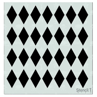 Stencil1 Diamond Repeating - Stencil 5.75" x 6"