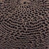 NicBex Modern Round Pouf with Diagonal Texture, Knitted Cotton Bean Bag Chair for Living Room, Bedroom, Dorm, No Assembly, Light Brown - 2 of 4