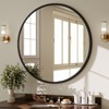 BEAUTYPEAK Round Wall Mirror 24"x24" Antique Beaded Resin Frame Vanity Mirror - 3 of 4