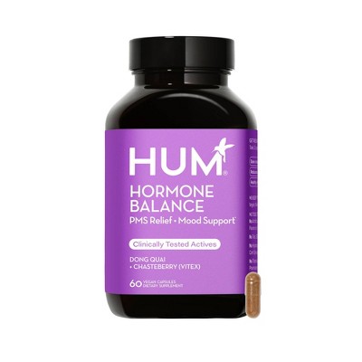 HUM Nutrition Hormone Balance for PMS Relief &#38; Mood Support Vegan Capsules - 60ct