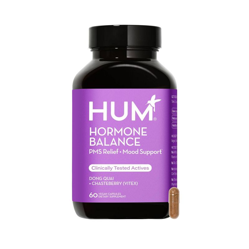 HUM Nutrition Hormone Balance for PMS Relief &#38; Mood Support Vegan Capsules - 60ct, 1 of 10