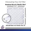 Filter King 9.75x23.75x1 Air Filter | 4-PACK | Carbon MERV 8 HVAC Pleated A/C Furnace Filters | MADE IN USA | Actual Size: 9.75 x 23.75 x .75" - 2 of 4