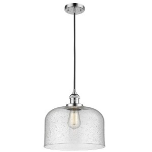 Bell - 1 Light Cord Hung Mini Pendant In Industrial Style-8 Inches Tall and 12 Inches Wide - 1 of 1