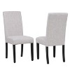 WestinTrends  Upholstered Linen Fabric Dining Chair (Set of 2) - 3 of 4
