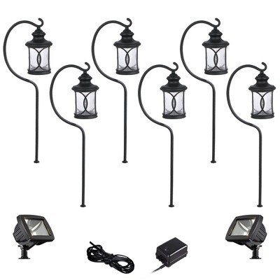 John Timberland Capistrano Black 10-Piece LED Path and Flood Light Set