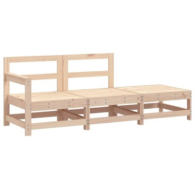 vidaXL Garden Lounge Set Natural wood Solid pine wood (untreated) Medium