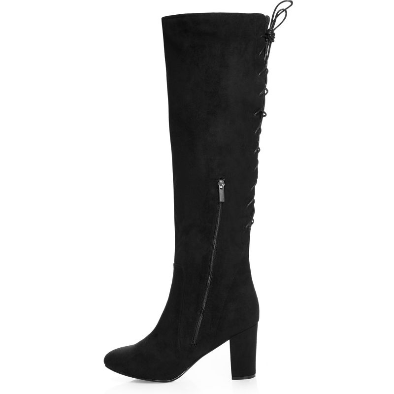 Women's Wide Fit Perry Knee High Boot - black | CITY CHIC, 4 of 6