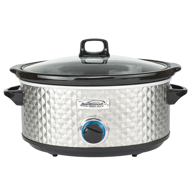 Brentwood Select 7 Quart Slow Cooker in Silver, 1 of 5