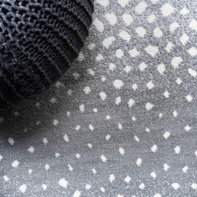 Modern Abstract Antelope 8' x 10' Gray Synthetic Area Rug