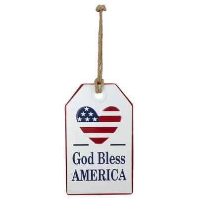 Darice 12" Red, White and Blue God Bless America Wall Sign