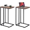 GALAXHERO C-Shaped Side Table Set of 2, 2-Tier Small End Tables for Sofa or Bed, Metal Frame Tables for Living Room, Bedroom, or Home Office - 2 of 4