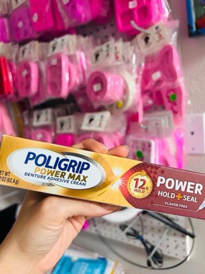 Poligrip Power Max Power Hold Plus Seal Denture Adhesive Cream