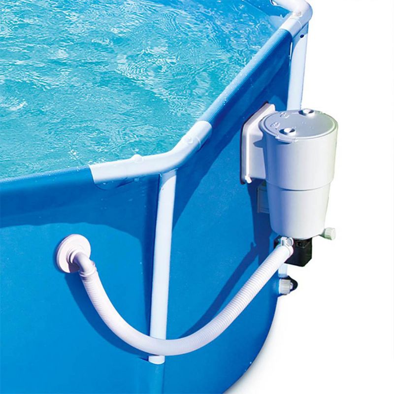 Summer Waves P2000830A Active 8ft x 30in Outdoor Round Frame Above Ground Swimming Pool Set with Filter Pump, Cartridge & Solution Blend, 4 of 6