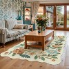 5'x7' Floral Living Room Rugs, Area Rugs 5x7ft Rug for Bedroom Ultra-Thin Soft Rug, Non-Slip Washable Rugs Stain Resistant Low-Pile Throw Rug, Beige - 4 of 4