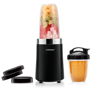 Costway 1000W Portable Blender 6-Blade Smoothie Blender with 12 Oz & 24 Oz Travel Bottle - 1 of 4