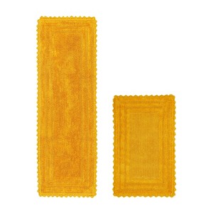 Lilly Crochet Collection 100% Cotton Tufted Reversible 2-Piece Bath Rug Set – Super Absorbent, Machine Washable Bathroom Mats with Crochet Pattern - 1 of 4