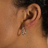 SHINE by Sterling Forever Casey Rectangular CZ Hoop Earrings - 2 of 4