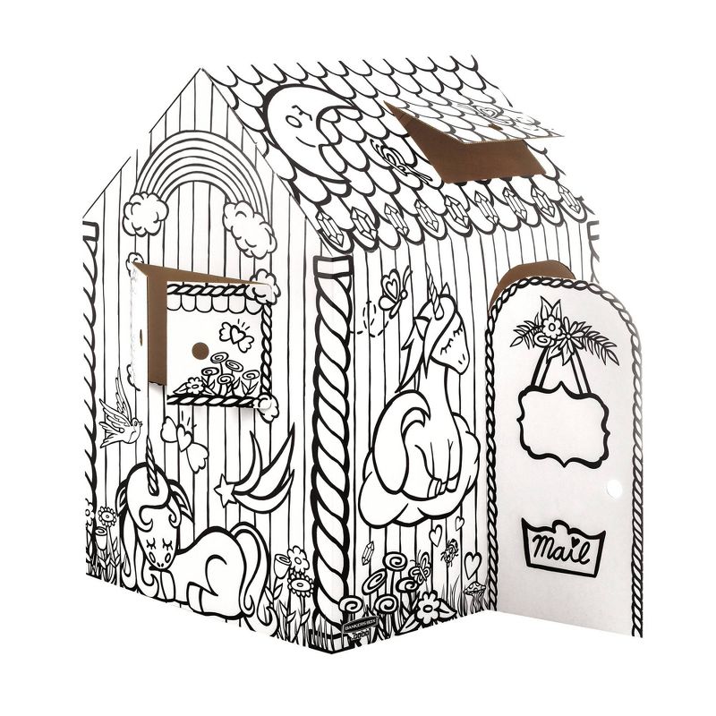Bankers Box at Play Unicorn Cardboard Playhouse - Fellowes, 6 of 8