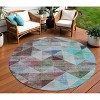 Silver Blue And Purple Geometric Washable Indoor Outdoor Area Rug - 2 of 4