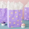 Blue Panda 25-Pack Purple Gift Bags with Handles - Medium Size Paper Bags for Birthday, Wedding, Retail (8x3.9x10 In) - 2 of 4
