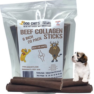 Dog Chits Collagen Sticks for Dogs and Puppies | Naturally Loaded w/Collagen | Amazing for Joints and Skin | Odor Free | All Natural |