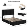 Queen Linen Upholstered Platform Bed Frame with 4 Storage Drawers, Adjustable Headboard - 2 of 4