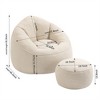 OUTSUPPLY Premium Foam Bean Bag Chair with Footrest, Lounge Chair for Living Room, Bedroom - 2 of 4