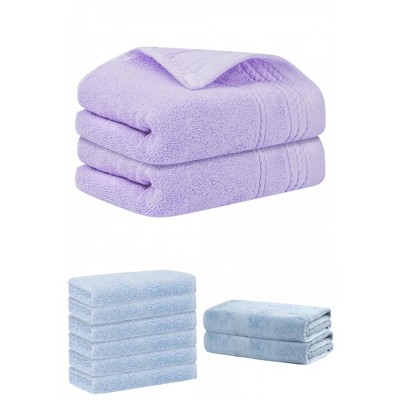 REGALWOVEN Striped Soft Absorbent Bathroom Cotton Towel Set 3 Pcs