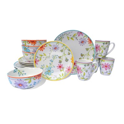 16pc Ceramic Charlotte Dinnerware Set - Euro Ceramica