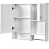29'' x 28'' Modern Wall Mounted Bathroom Medicine Cabinet, Bathroom Wall Storage Cabinet with Mirror, Saver Cabinet with Towels Bar White - 4 of 4