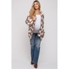 PinkBlush Taupe Checkered Print Oversized Maternity Cardigan - 4 of 4