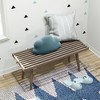 Max & Lily Entryway Bench, Wooden End of Bed Bench for Bedroom, Hallway, Porch, 41.25” - 2 of 4