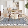 Acekool Floral Area Rug Machine Washable Pearl Velvet Low-Pile Non-Slip Carpet for Living Room Bedroom - 2 of 4