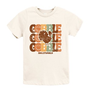SmileyWorld Gobble Turkey Distressed - Youth Short Sleeve Graphic T-Shirt and Toddler Short Sleeve Graphic T-Shirt - 1 of 4