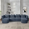 U Shape Sectional Sofa including Two Single Seats and Two Chaises, Modular Sofa, DIY Combination, Loop Yarn Fabric - 2 of 4