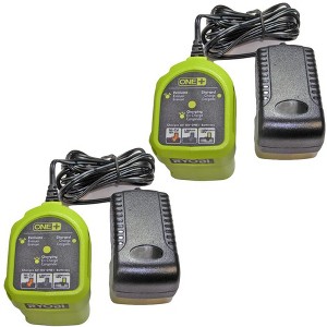Ryobi 18v One+ Li-on & Ni-cad (2 Pack) Geniune Chargers # 140106007-2PK - 1 of 3