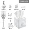 Creative Scents Vintage White Rectangle Tissue Box - 4 of 4